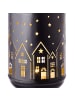 Butlers Laterne LUMINOUS Häuser in Schwarz