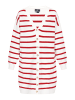 DreiMaster Women Cardigan in offwhite red stripe