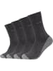 camano Baumwolle Unisex-Socken 4 Paar ca-soft walks in anthrazit