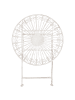 Beliani Outdoor Bistrotisch SCAFA in Weiß - (W) 70 x (H) 77 x (L) 70 cm