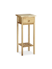 relaxdays Telefontisch in Natur - (B)25 x (H)60 x (T)25 cm