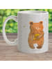 Mr. & Mrs. Panda Camping Tasse Bär Honig ohne Spruch in Grau Pastell