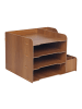 relaxdays Briefablage in Braun - (B)31,5 x (H)23 x (T)29 cm
