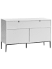 Beliani Kommode LEDUC in Weiß/Schwarz - (W) 135 x (H) 80 x (L) 40 cm