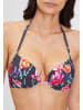 Sunseeker Push-Up-Bikini-Top in marine-bedruckt