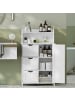 VASAGLE Badschrank in Weiß - (B)60 x (H)100.5 x (T)30 cm
