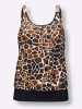 WITT WEIDEN Oversized-Tankini-Top in schwarz-schoko-bedruckt