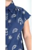 DreiMaster Vintage Damen Bluse in Marine Wollweiss