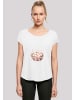F4NT4STIC Long Cut T-Shirt Osterei Nest Korb Dekor in weiß