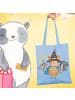 Mr. & Mrs. Panda Einkaufstasche Fledermaus Zauberer ohne Spruch in Sky Blue