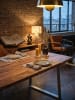 KADIMA DESIGN Esszimmertisch 120x60x76 cm Massivholz / Metall Esstisch