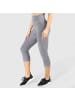 SMILODOX Capri Leggings Anita in Grau Melange