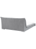 Beliani Doppelbett NANTES in Grau/Silber - (W) 208 x (H) 97 x (L) 237 cm