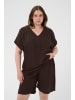 KAFFE curve Bluse kurzarm KCmille Loose fit in Black Coffee