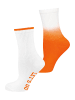 Nur Die  Freizeitsocken Good Vibes in ORANGE/WEISS