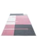 KADIMA DESIGN Teppich Kurzflor Karo Muster Polypropylen Wohnzimmer in Pink