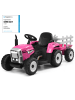 COSTWAY 12V Traktor ab 3 Jahren in Rosa