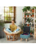 relaxdays Samthocker in Dunkelgrau - (B)40 x (H)40 x (T)40 cm