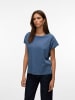 Vero Moda Trendiges Sommer Shirt mit Spitze Rundhals in Blau-2