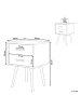 Beliani Beistelltisch ALABAMA in Schwarz/Braun - (W) 40 x (H) 62 x (L) 40 cm