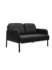 Home Nature Wohnkonzept Sofa 2 Sitzer in Schwarz 120x80x72 cm