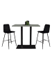 58 aufm Kessel TRESENTISCH Electra 120x70x106 schwarz matt/Pinie green matt lack