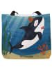 Mr. & Mrs. Panda Henkeltasche Orca Zylinder Design ohne Spruch in Weiß