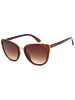 styleBREAKER Cateye Sonnenbrille in Braun-Gold / Braun Verlauf