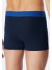 Schiesser Retro Short / Pant 95/5 Cotton in Dunkelblau / orange / beige