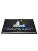 Mr. & Mrs. Panda Schmutzmatte Pinguin Surfer mit Spruch in Kreidetafel