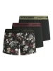 Jack & Jones Trunks 'Flower' 3er Pack in schwarz