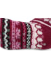 styleBREAKER ABS Kuschelsocken mit Norweger Muster in Bordeaux-Rot