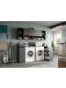ebuy24 Waschmaschinenschrank Free (6-teilig) Anthrazit 190 x 60 cm