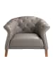 Angel Cerdá Chester-Sessel 5132 in Grau / Honig – (B)112 x (H)99 x (T)81 cm