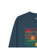 wat? Apparel Sweatshirt Sun And Moon in Petrol