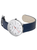 Mondaine Herrenuhr Doppio Solar Blau/Weiß 41 mm