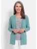 GOLDNER Kurzgröße:  Elegante Strickjacke mit Kaschmir in graugrün