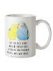 Mr. & Mrs. Panda Teetasse Wellensittich Liebe mit Spruch in Weiß