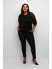 KAFFE curve Langarm-Shirt KCbella Tight fit in Black Deep