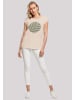 F4NT4STIC Extended Shoulder T-Shirt Geometrics Grün in Whitesand