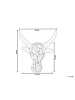 Beliani Wandfigur BULL HEAD in Braun - (W) 28 x (H) 34 x (L) 7 cm