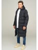 behype Wintermantel LONGLINE PUFFER PARKA in schwarz