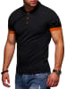 Style Division Poloshirt - für Herren in Piqué-Qualität Polohemd in Schwarz-Orange
