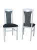 möbel-direkt Stühle (2 Stück) Berta in Gestell weiß, Stoff schwarz