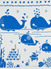 OrganicEra OrganicEra Bio-Trikotstrick-Babydecke, Wal (80 x 90 cm) in Blue