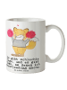 Mr. & Mrs. Panda Becher Fuchs Cheerleader mit Spruch in Weiß