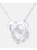 Diamant L'éternel Halskette mit Anhänger aus 375 Weißgold mit Diamant Herz-Design