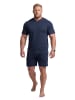 Men Plus Langer Schlafanzug in navy blau