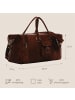 SID & VAIN Leder-Reisetasche echt Leder Weekender groß braun-50 in braun
