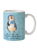 Mr. & Mrs. Panda Ostergeschenk Pinguin Lolli mit Spruch in Eisblau